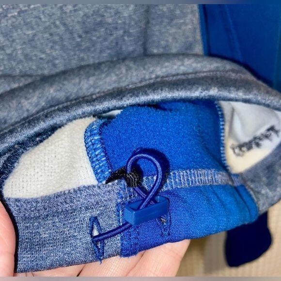 Women’s NIKE hooodie Therma-Fit gray and blue with waist drawstring size XS - Picture 6 of 11